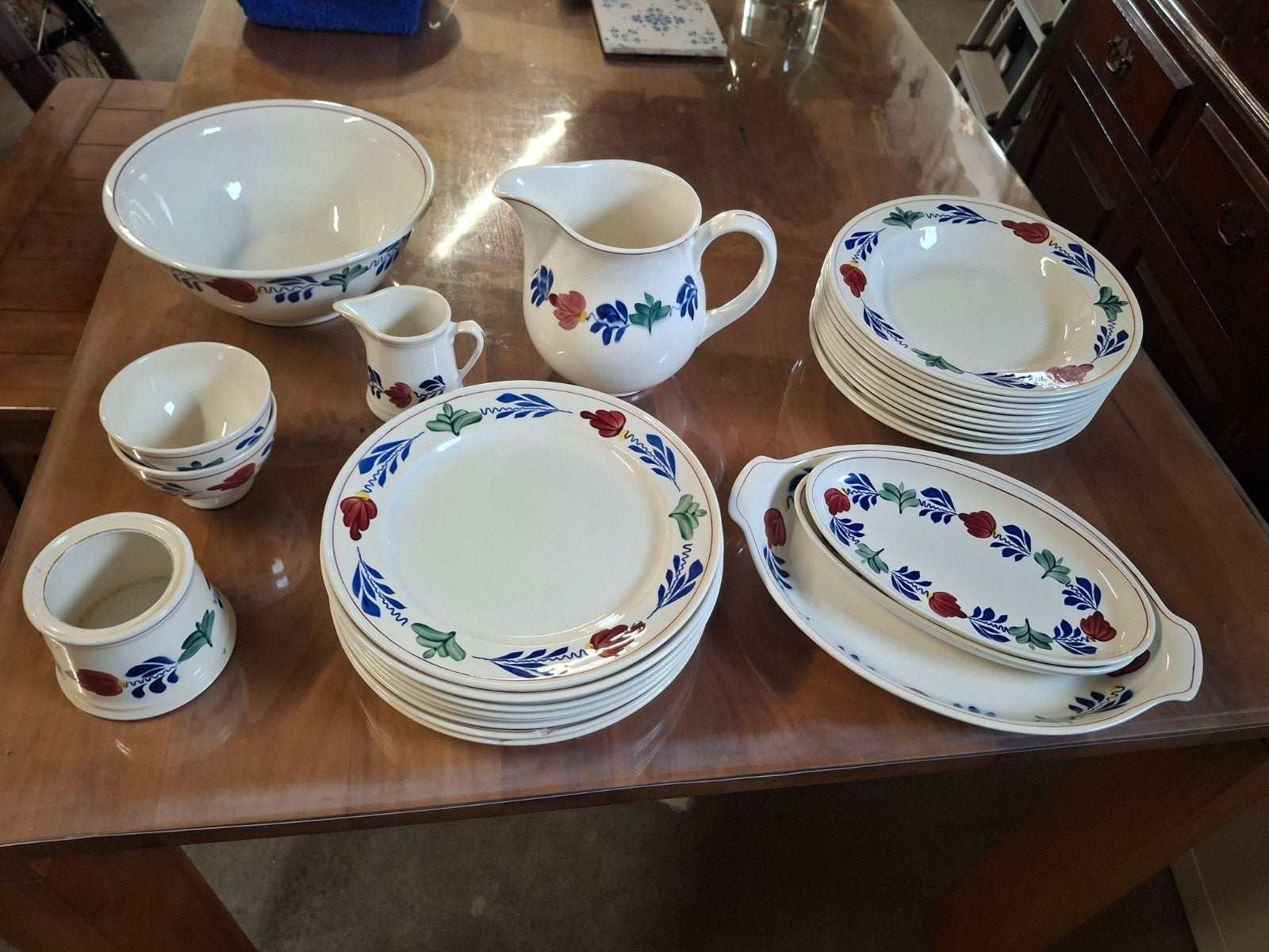 Boerenbont servies fabr. Boch Belgium, Ophalen