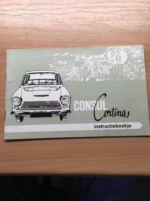 Ford Consul Cortina Instructieboekje 1963  NL, Ophalen of Verzenden