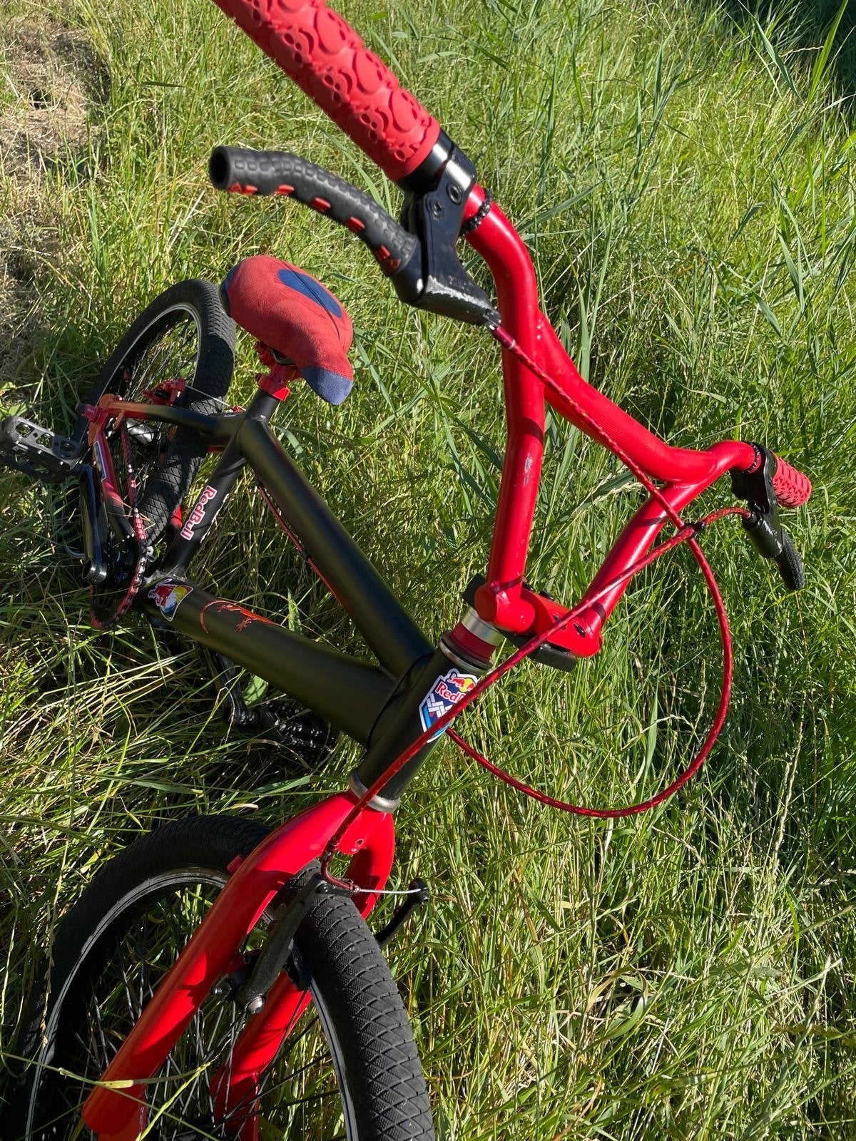 Unieke Zwart-Rode Fiets - Zelf Gemaakt!, Gebruikt, Staal, Velgrem, Ophalen of Verzenden