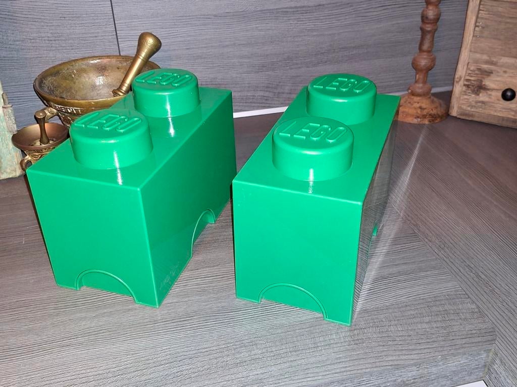 Lego Brick 2 opbergboxen, Gebruikt, Overige thema's, Lego, Accessoire