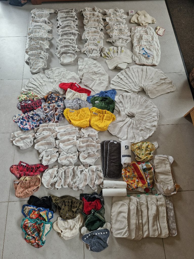 Groot pakket wasbare luiers, Ophalen, Gebruikt, Overige typen, Overige merken