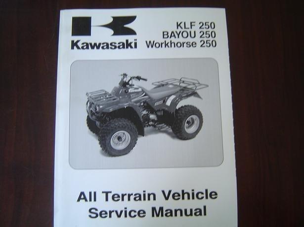 Kawasaki KLF250 Bayou Workhorse 2003 ATV service manual, Ophalen of Verzenden, Kawasaki