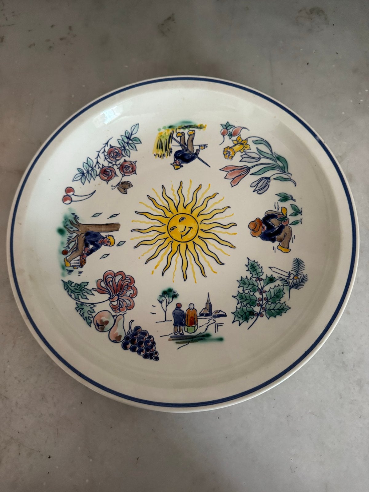 Vintage Paul Kaiser Rotterdam Gouda bord, Ophalen of Verzenden