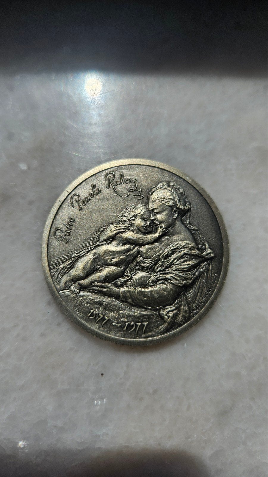 zilveren penning rubens, Postzegels en Munten, Ophalen of Verzenden, Zilver