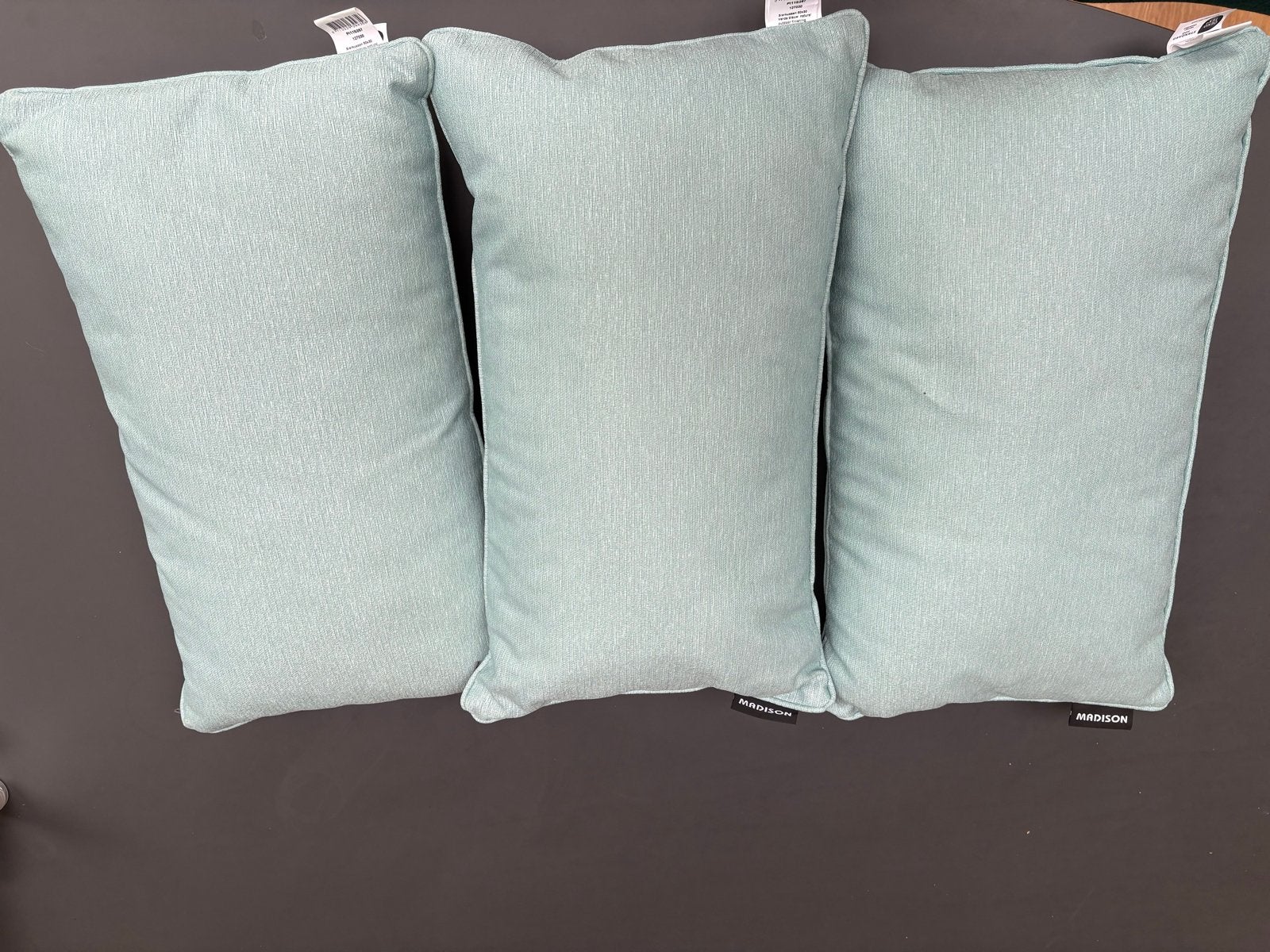 3x Madison Sierkussen 50x30 cm - Lichtblauw/Groen, Meerkleurig, Nieuw, Ophalen of Verzenden, Sierkussen