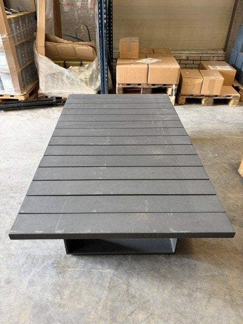 Tuintafel, Ophalen, Gebruikt, Rechthoekig, Aluminium