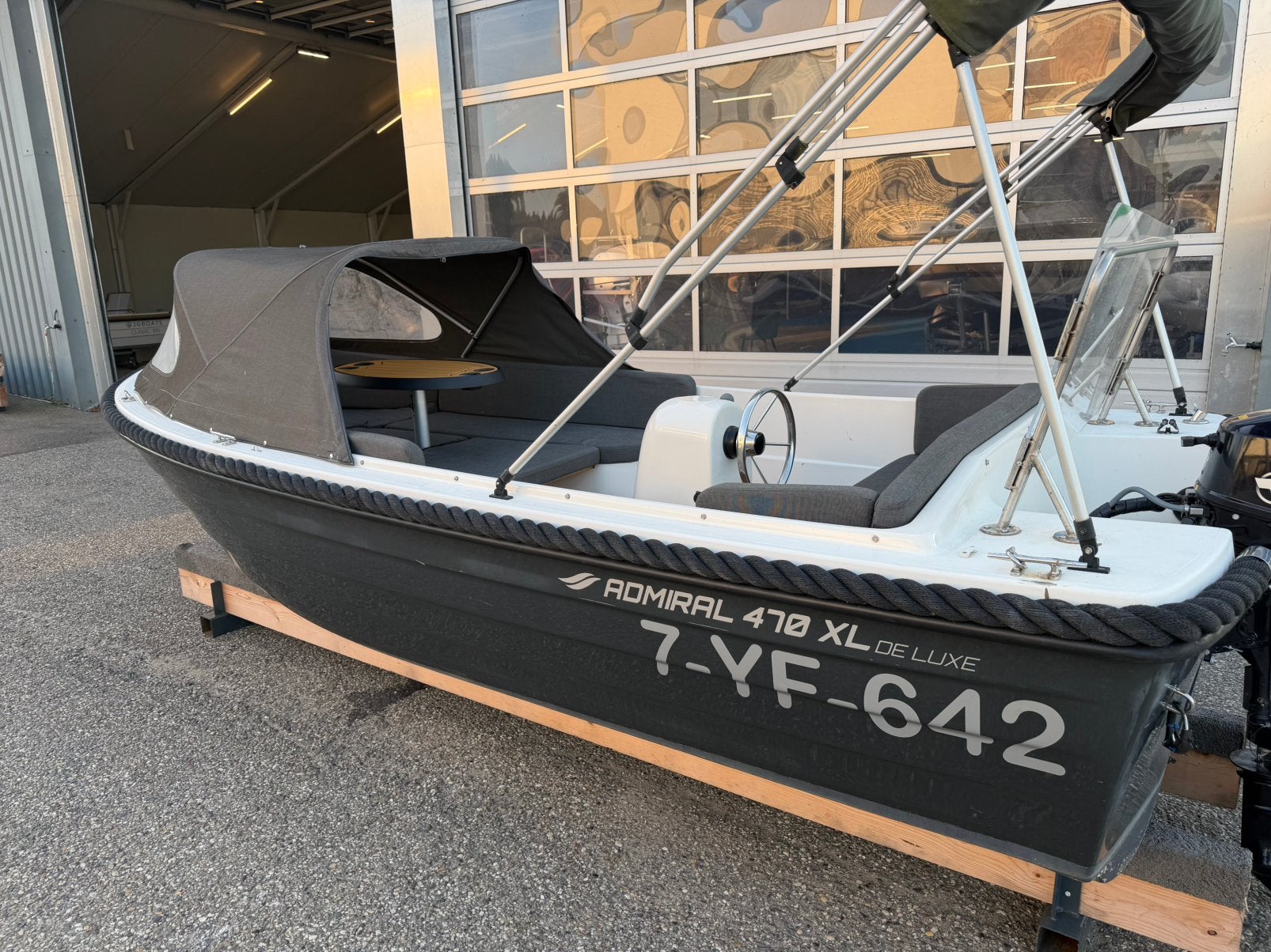 Sloep geheel vaarklaar 20PK | Admiraal 470 | Tender, Watersport en Boten, Tender, Zo goed als nieuw, Buitenboordmotor, Ophalen