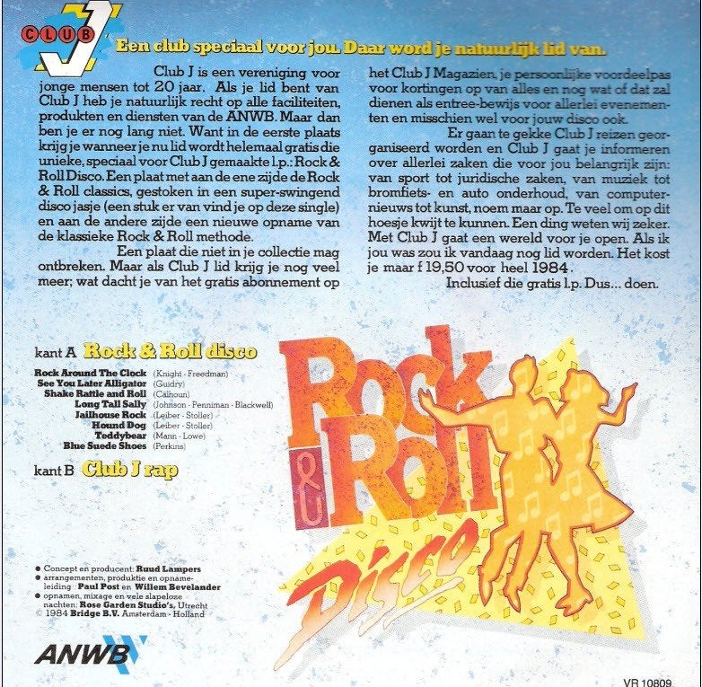 ANWB Club J - Reclame single -- Rock n Roll -ook VERZENDEN, Ophalen, Gebruikt, Auto's