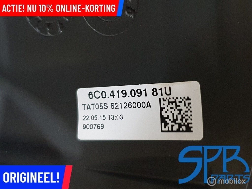 POLO 6C Stuurwiel kunststof STUUR 6C0419091 BASIS STANDAARD, Gebruikt, Volkswagen, Ophalen of Verzenden, Volkswagen