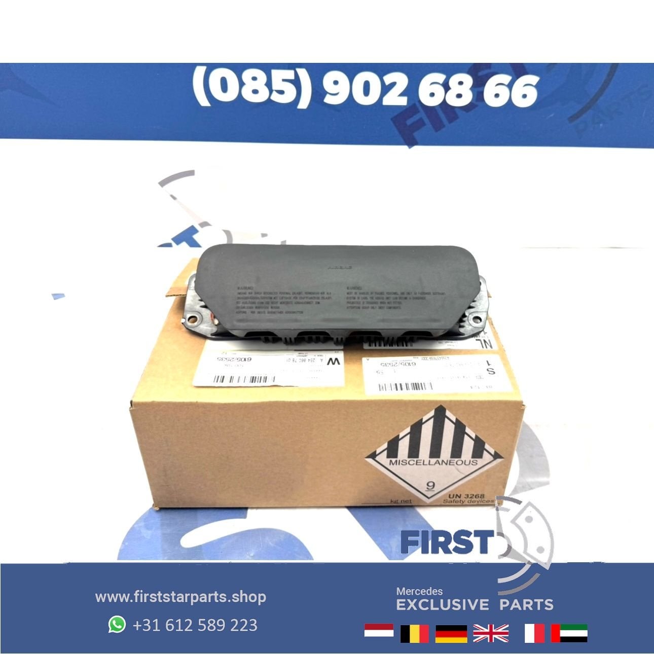 A2548607801 W254 GLC KNIE AIRBAG Mercedes GLC X254 C254 Klas, Gebruikt, -, Ophalen of Verzenden, -
