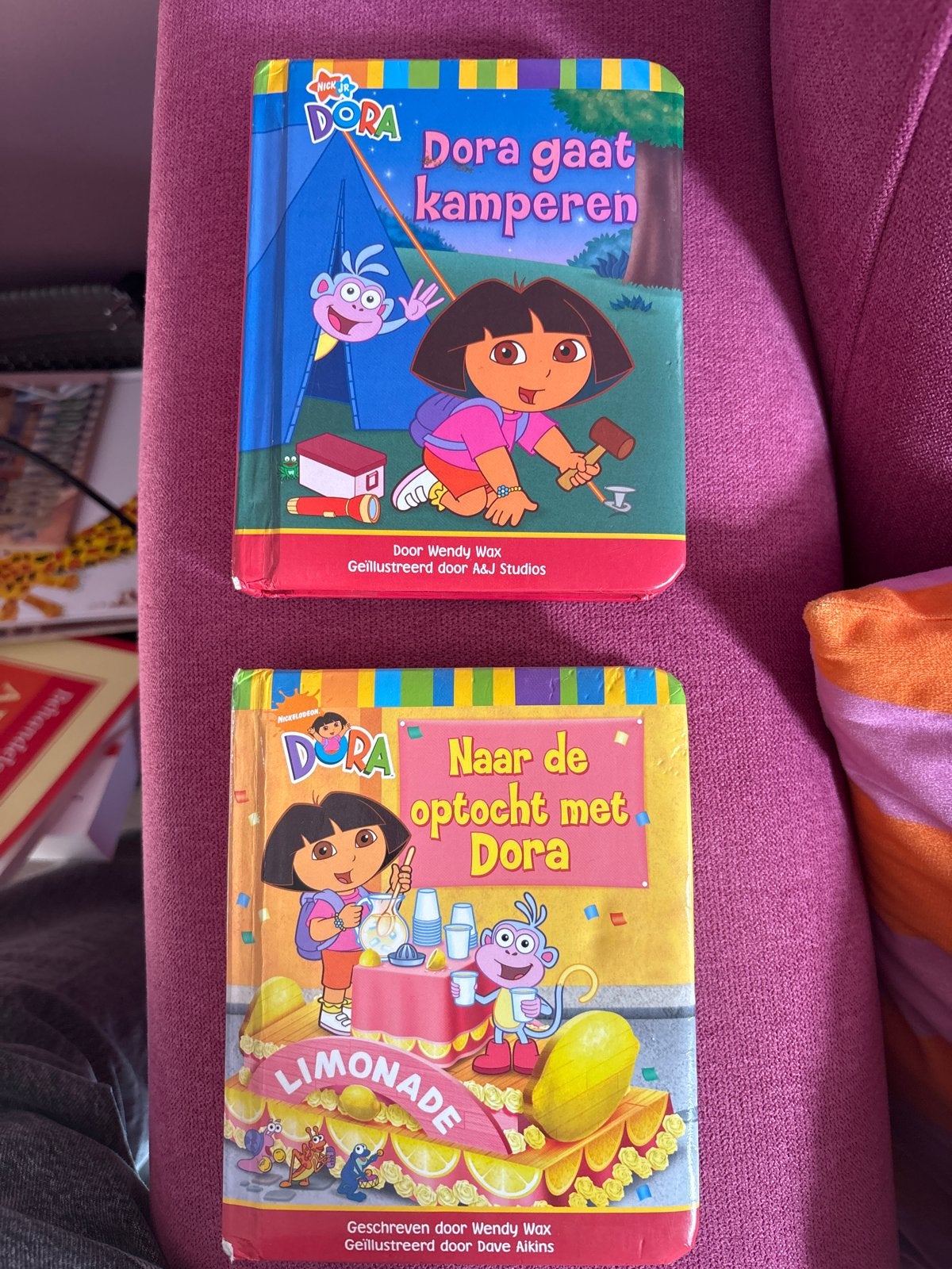 Dora de Explorer Boekjes: Kamperen & Optocht (2 stuks), Ophalen of Verzenden, Gelezen, Fictie algemeen