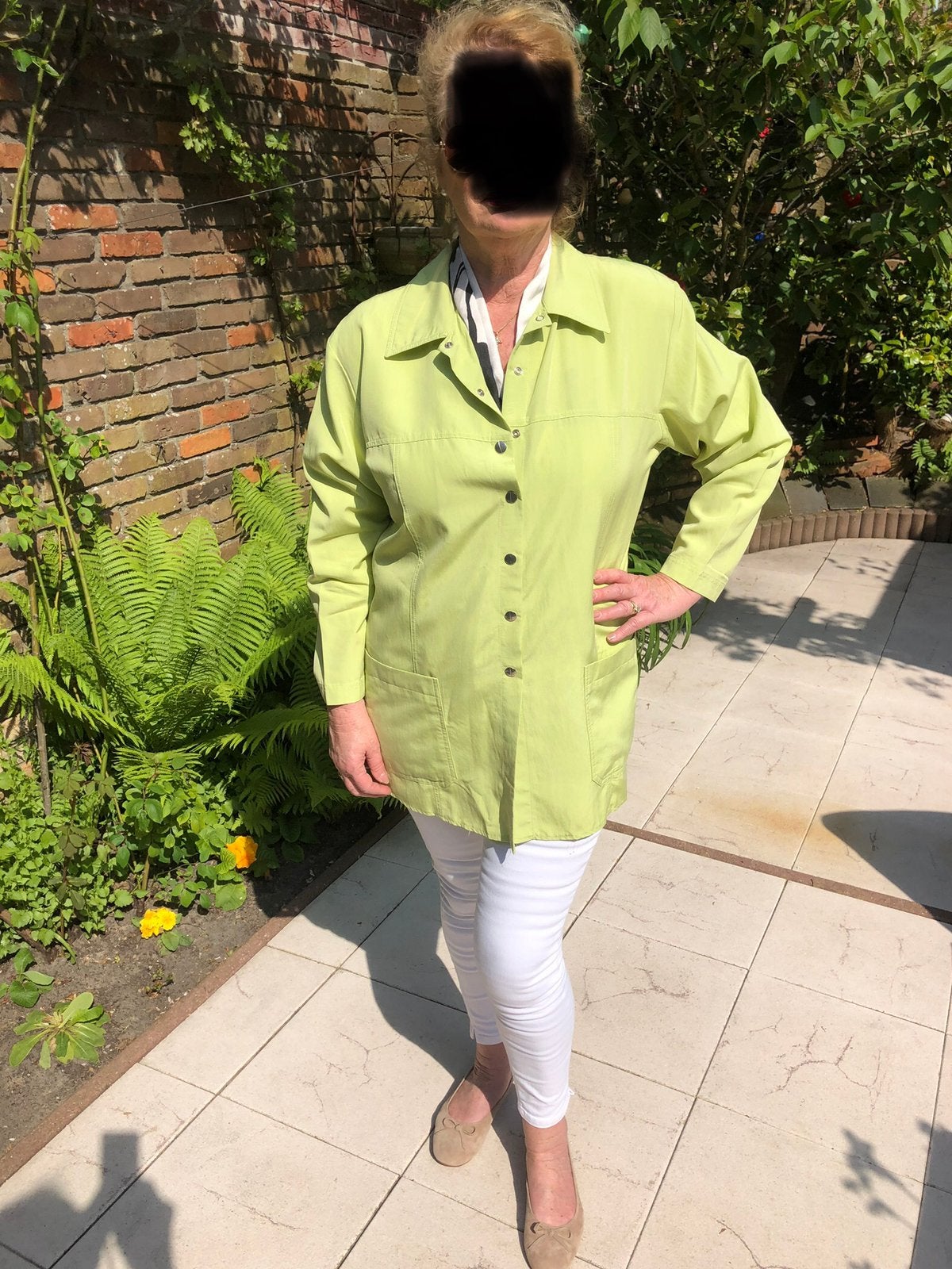 Mooie Groene blazer jasje kostuum dames 44-46 xxl zgan, Maat 46/48 (XL) of groter, Ophalen of Verzenden, Zo goed als nieuw, Jasje