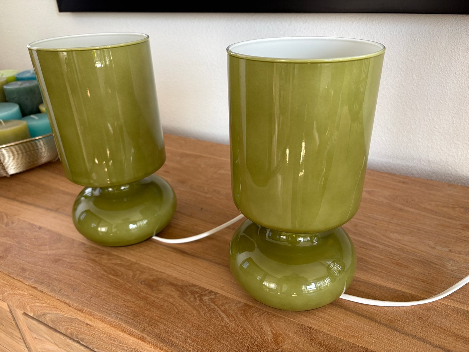 Ikea Lykta lampjes, in bijzondere kleur prijs is per stuk., Huis en Inrichting, Lampen | Tafellampen, 25 cm, Met schakelaar, E14 (klein)