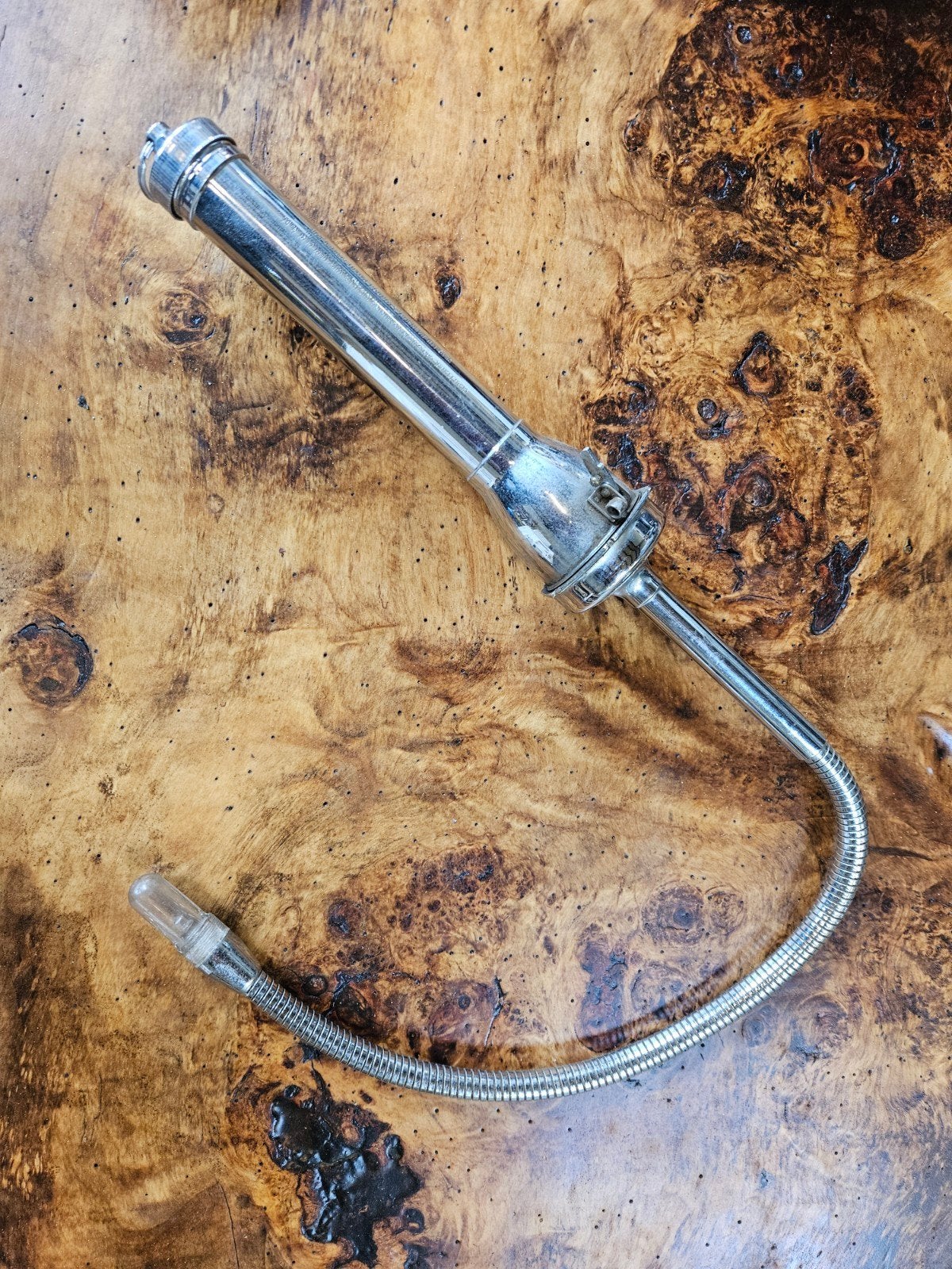 Vintage Olievat Inspectielamp - Flexibele Zaklamp, Ophalen of Verzenden