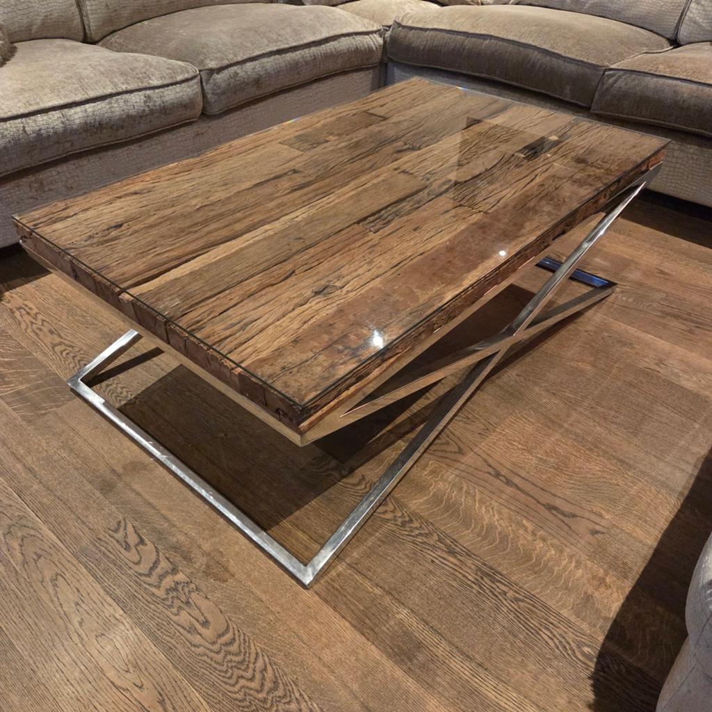Salontafel  (Kensignton / Erik Kuster / Richmond Interiors), Huis en Inrichting, Tafels | Salontafels, Ophalen, Glas, 100 tot 150 cm