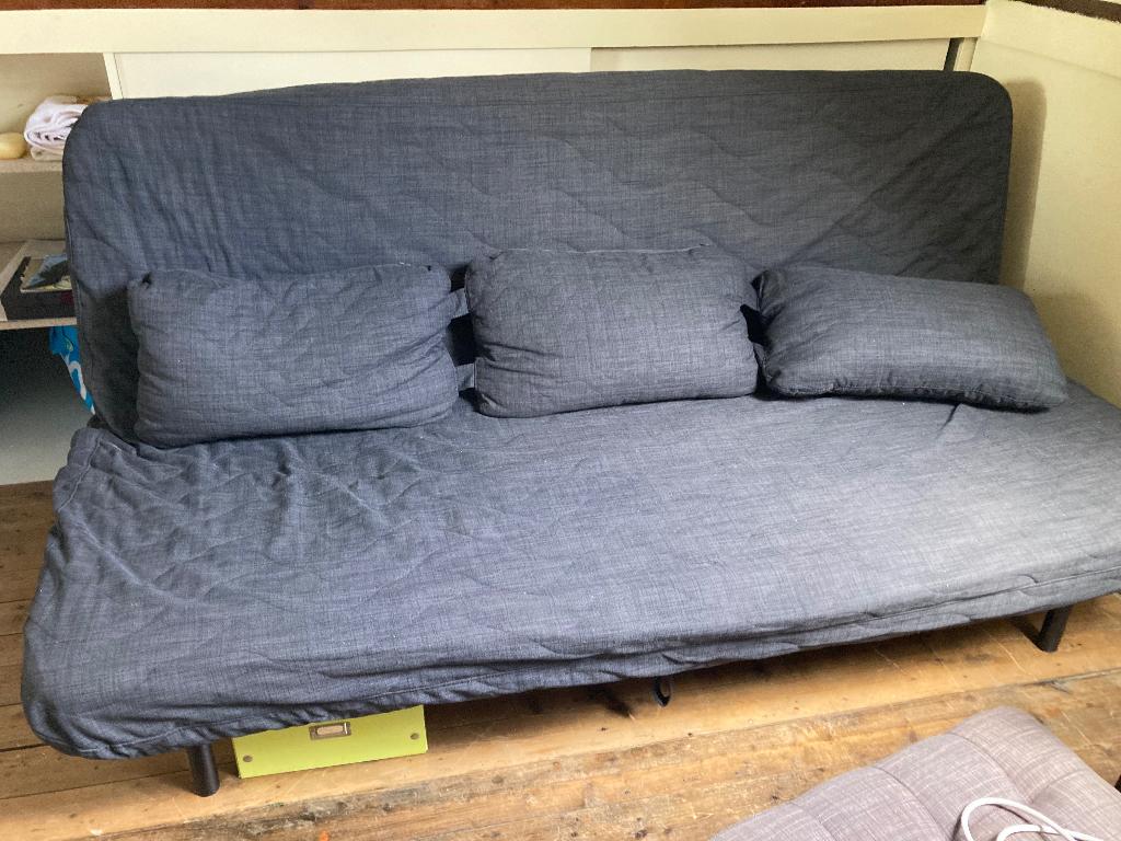 Ikea bedbank Nyhamn 3 zits, Ophalen, Overige kleuren, Tweepersoons, 140 cm
