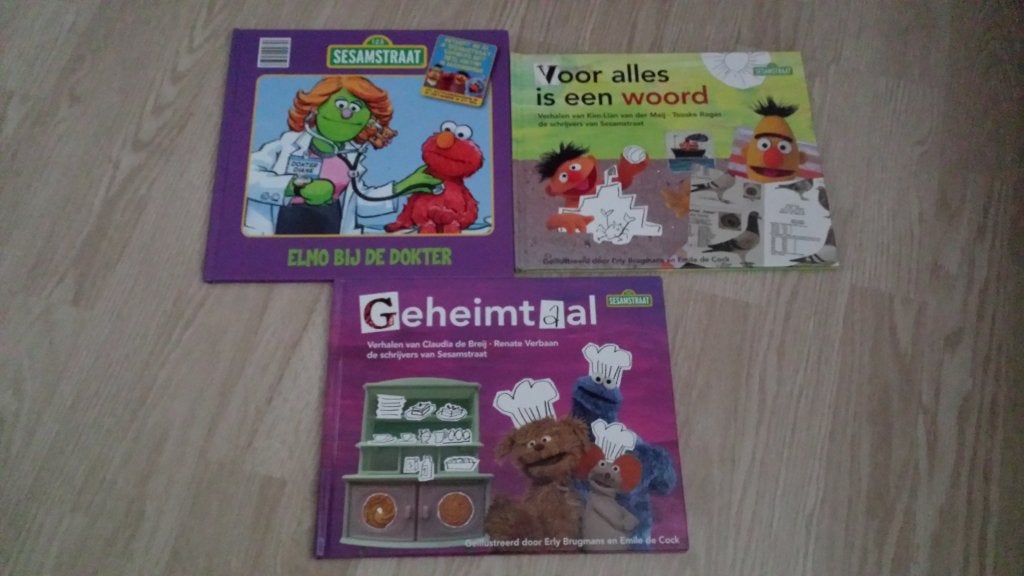 3 Sesamstraat Boeken, Boeken, Fictie algemeen, Jongen of Meisje, Diverse auteurs van Sesamstraat, Ophalen of Verzenden