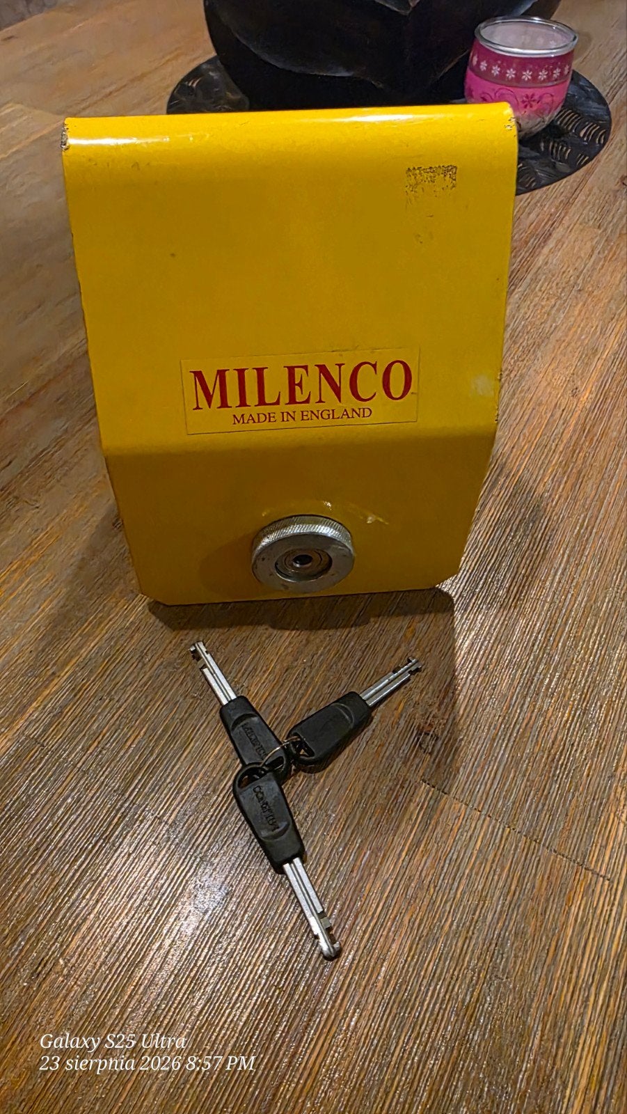 Milenco disselslot voor caravan met 3 sleutels, Caravans en Kamperen, Caravan accessoires, Ophalen, Gebruikt
