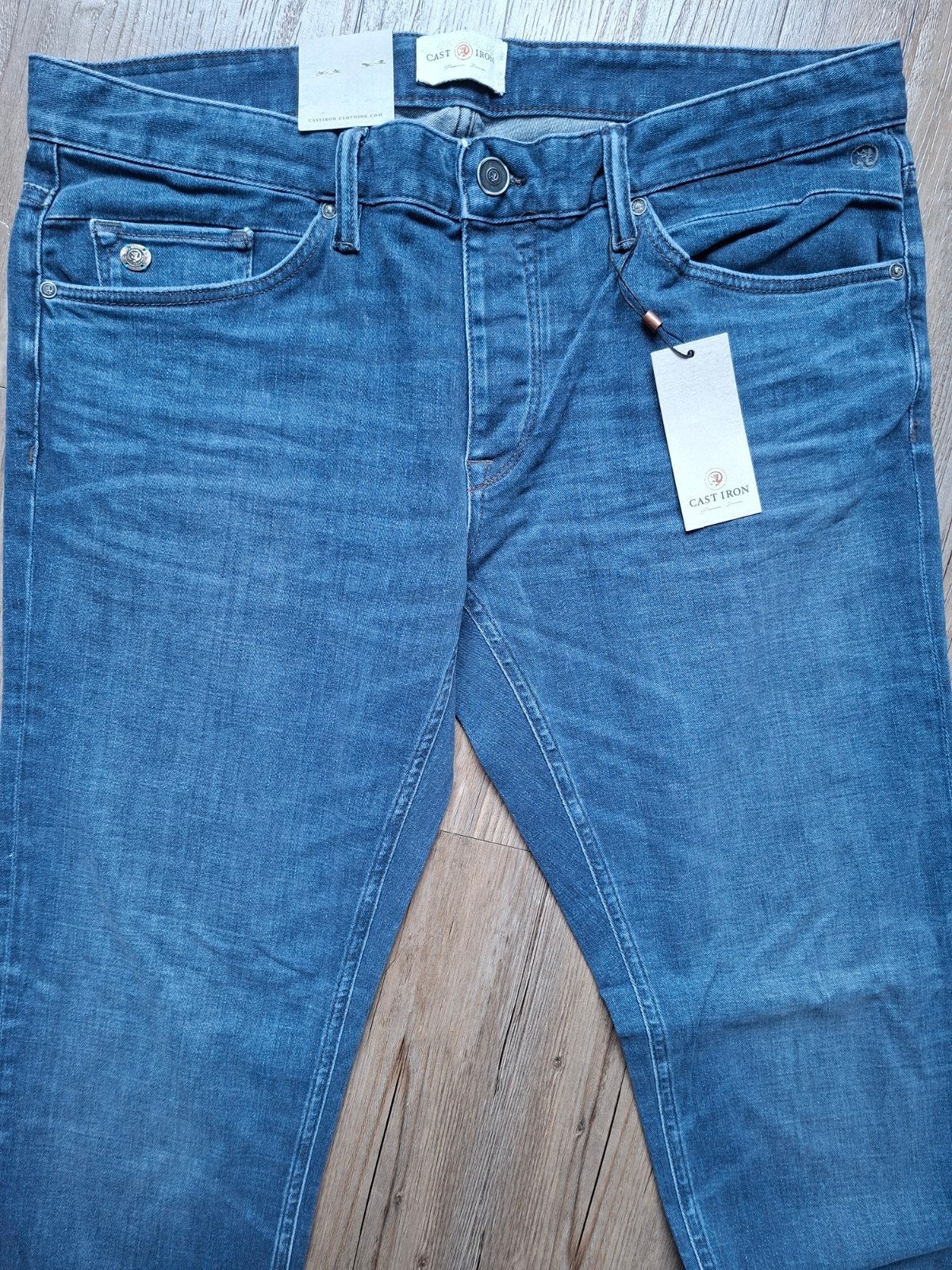 CAST IRON Riser slimfit jeans W36 L32, W36 - W38 (confectie 52/54), Blauw, Nieuw, Ophalen of Verzenden