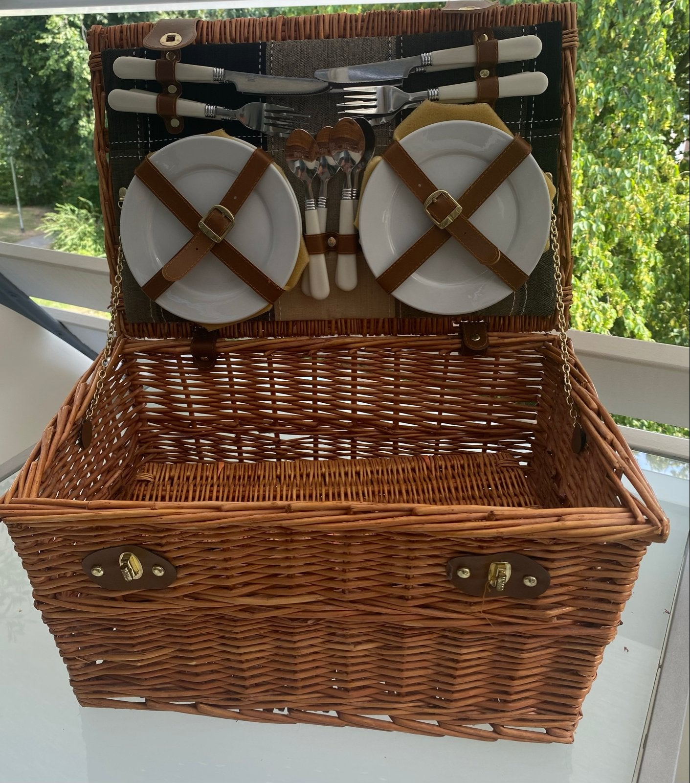 Picknickmand voor 4 personen - Nooit gebruikt!, Ophalen of Verzenden, Nieuw