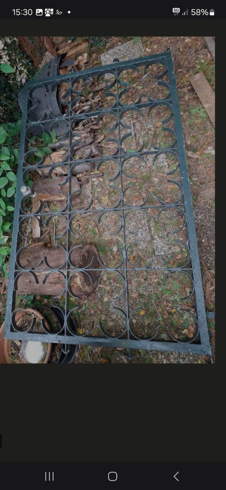 Poort uit metaal, eiser, zeer stevig, tuinpoort., Ophalen of Verzenden, Metaal, Overige typen, 200 tot 215 cm
