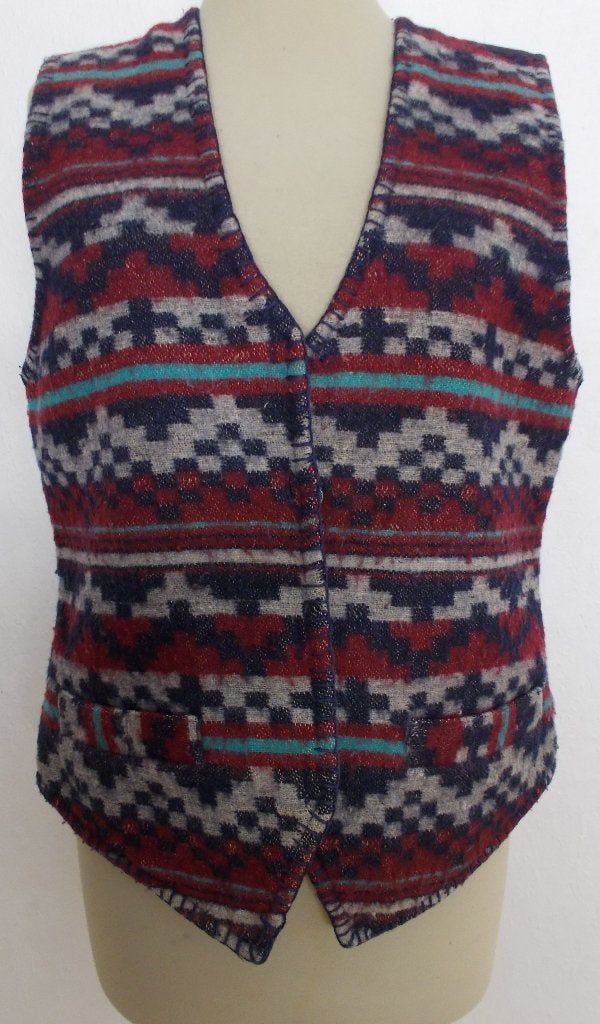 Folklore wol/katoen mix gilet! M, Maat 38/40 (M), Zo goed als nieuw, Zonder mouw, Verzenden
