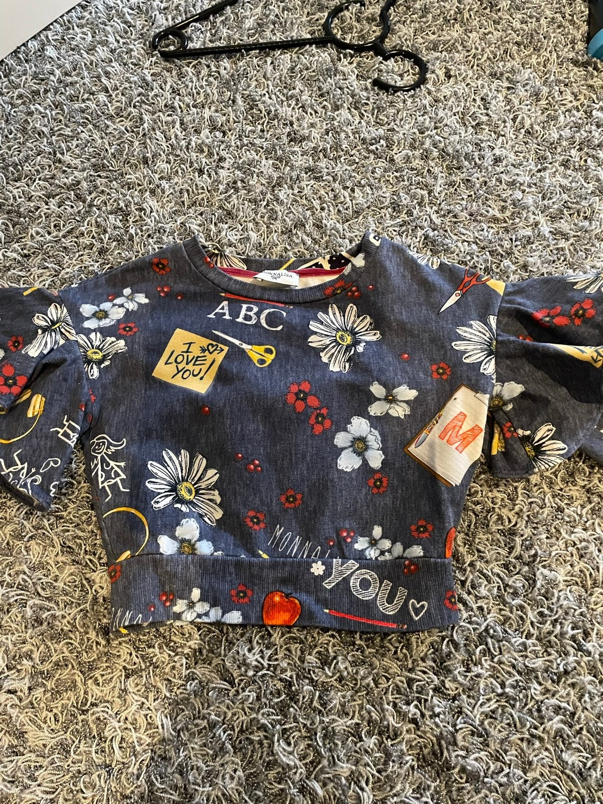 Monnalisa sweater met leuke print 3 jaar, Kinderen en Baby's, Kinderkleding | Maat 98, Ophalen of Verzenden, Zo goed als nieuw