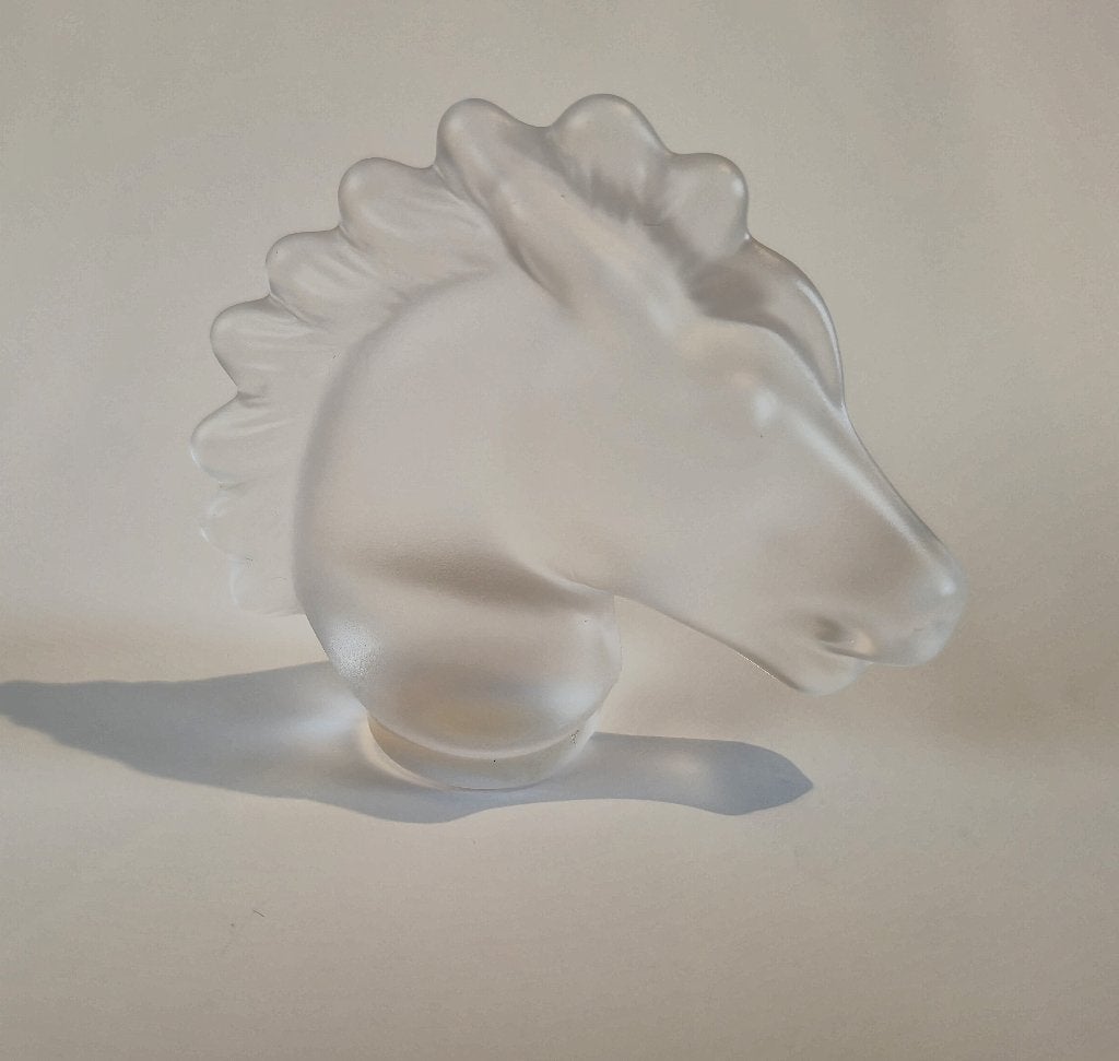 verzamelbaar paardenhoofd van kristal, Verzamelen, Ophalen of Verzenden, Zo goed als nieuw, Paard, Beeldje of Figuurtje