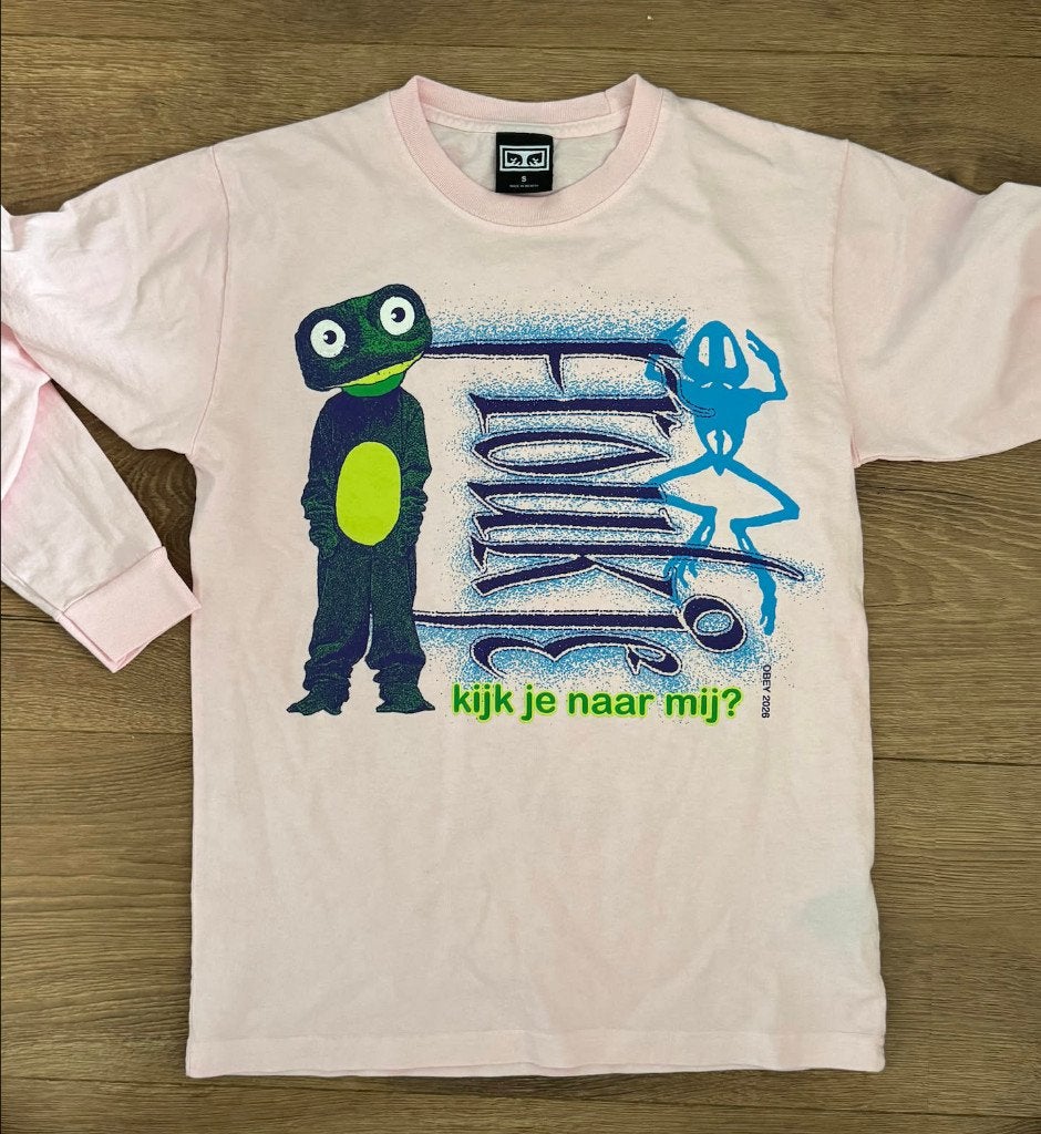 Ruilen: Froukje x Obey "Kijk je naar mij?" Longsleeve, Ophalen of Verzenden, Nieuw, Maat 46 (S) of kleiner, Meerkleurig