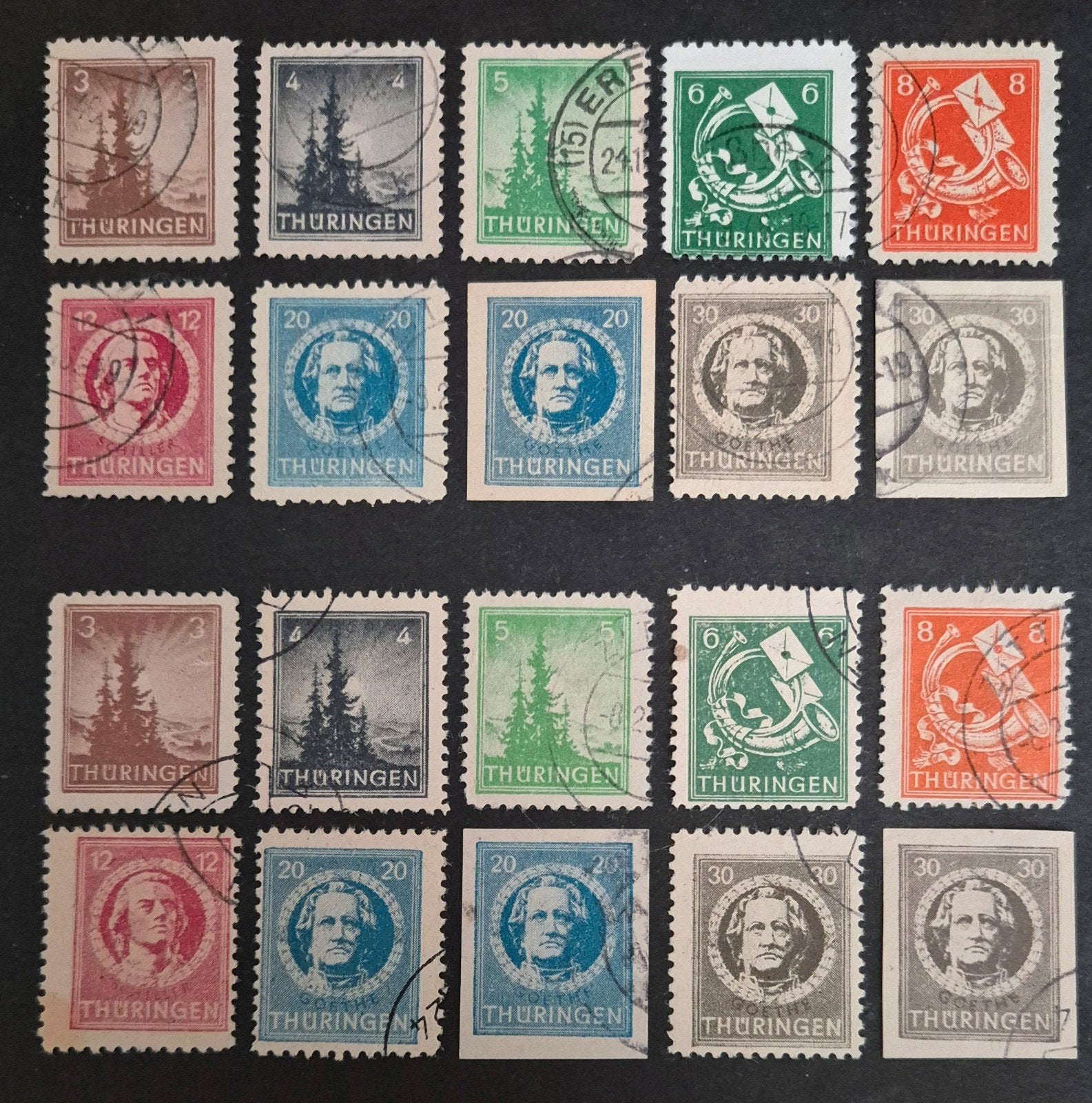 Allierte Besetzung 92-99 Freimarken [ sets verschillen ]., Ophalen of Verzenden, Overige periodes, Gestempeld