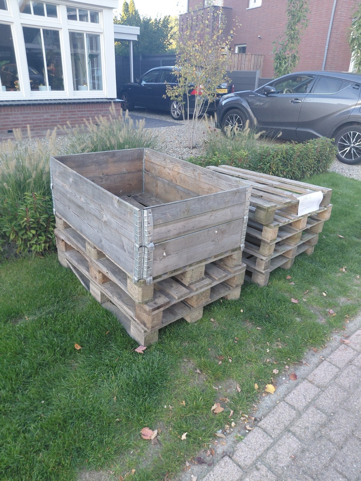gratis (euro) pallets en 2 opzetranden, Ophalen, Overige houtsoorten, Minder dan 200 cm, Pallet