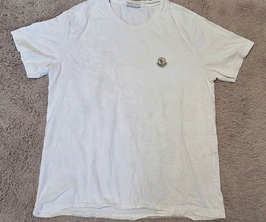 Moncler T-shirt wit - Maat M, Moncler, Maat 48/50 (M), Wit, Ophalen of Verzenden