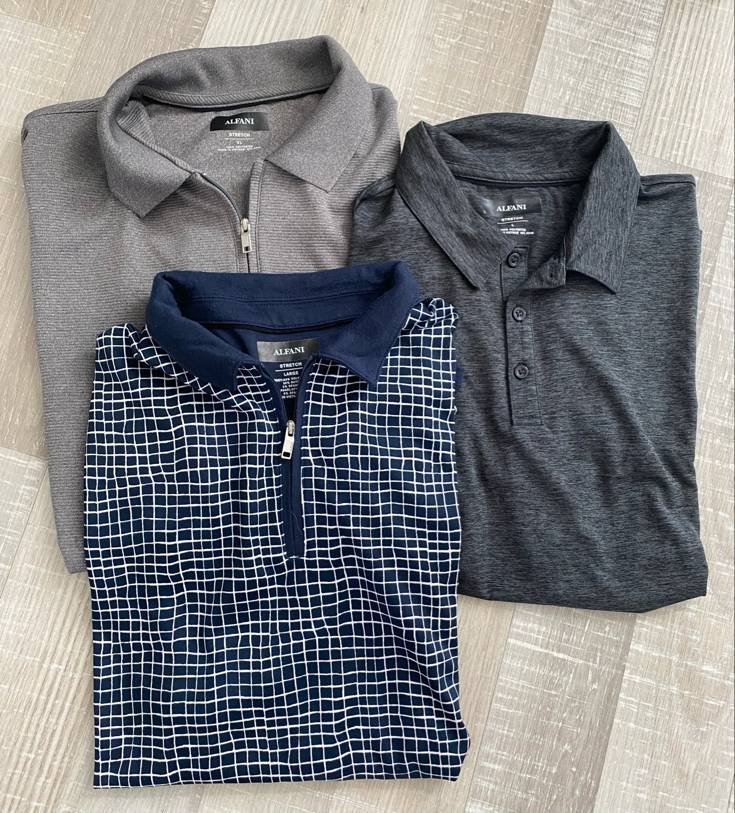 Alfani Stretch Polo Shirts - 3 stuks, Ophalen of Verzenden, Zo goed als nieuw, Maat 52/54 (L), Grijs