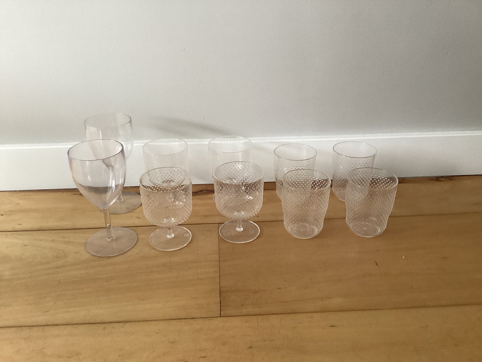 Plastic campingglazen, Ophalen, Gebruikt