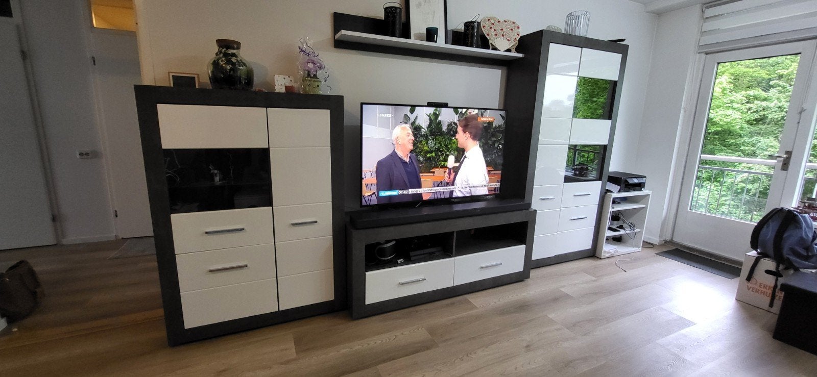 mooi groot tv meubel 3,5 meter breed 2 meter hoog, Huis en Inrichting, Kasten | Televisiemeubels, Ophalen, Zo goed als nieuw, 200 cm of meer