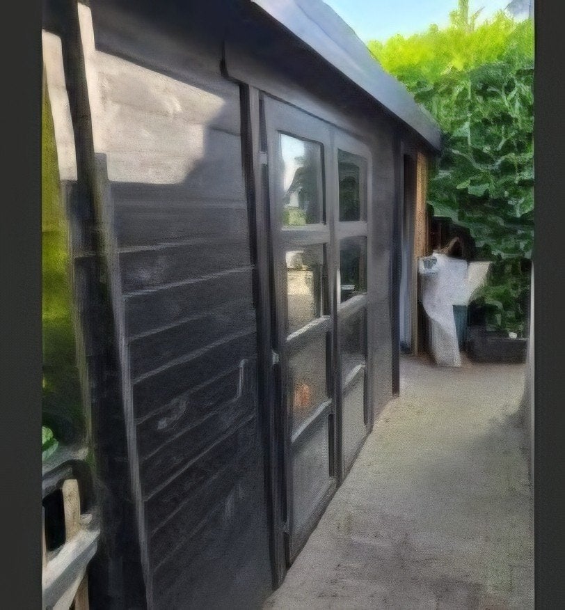 PER DIRECT OPHALEN! Blokhut Middelmodern geverft 500x200x225, Ophalen, Blokhut, 2 ramen, 500 cm of meer