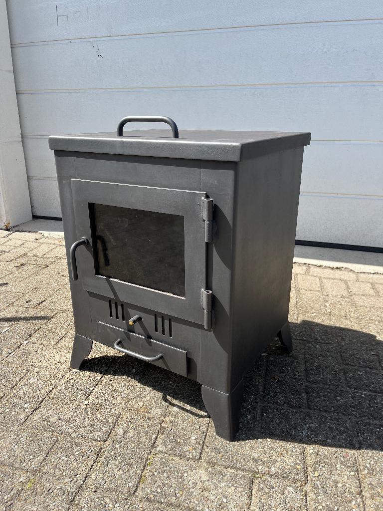 Houtkachel allesbrander 🔥Terraskachel overkapping, Ophalen, Gebruikt, Houtkachel, Vrijstaand