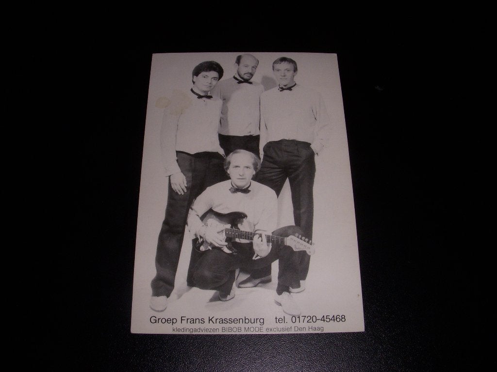 Promotiekaart Groep Frans Krassenburg ( ex Golden Earrings), Verzamelen, Ophalen of Verzenden, Gebruikt, Foto of Kaart