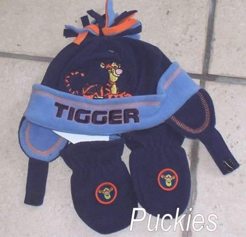 Disney / Tigger muts+wanten maat 0/3 maanden *NIEUW*, Disney, Maat 50, Setje, Nieuw