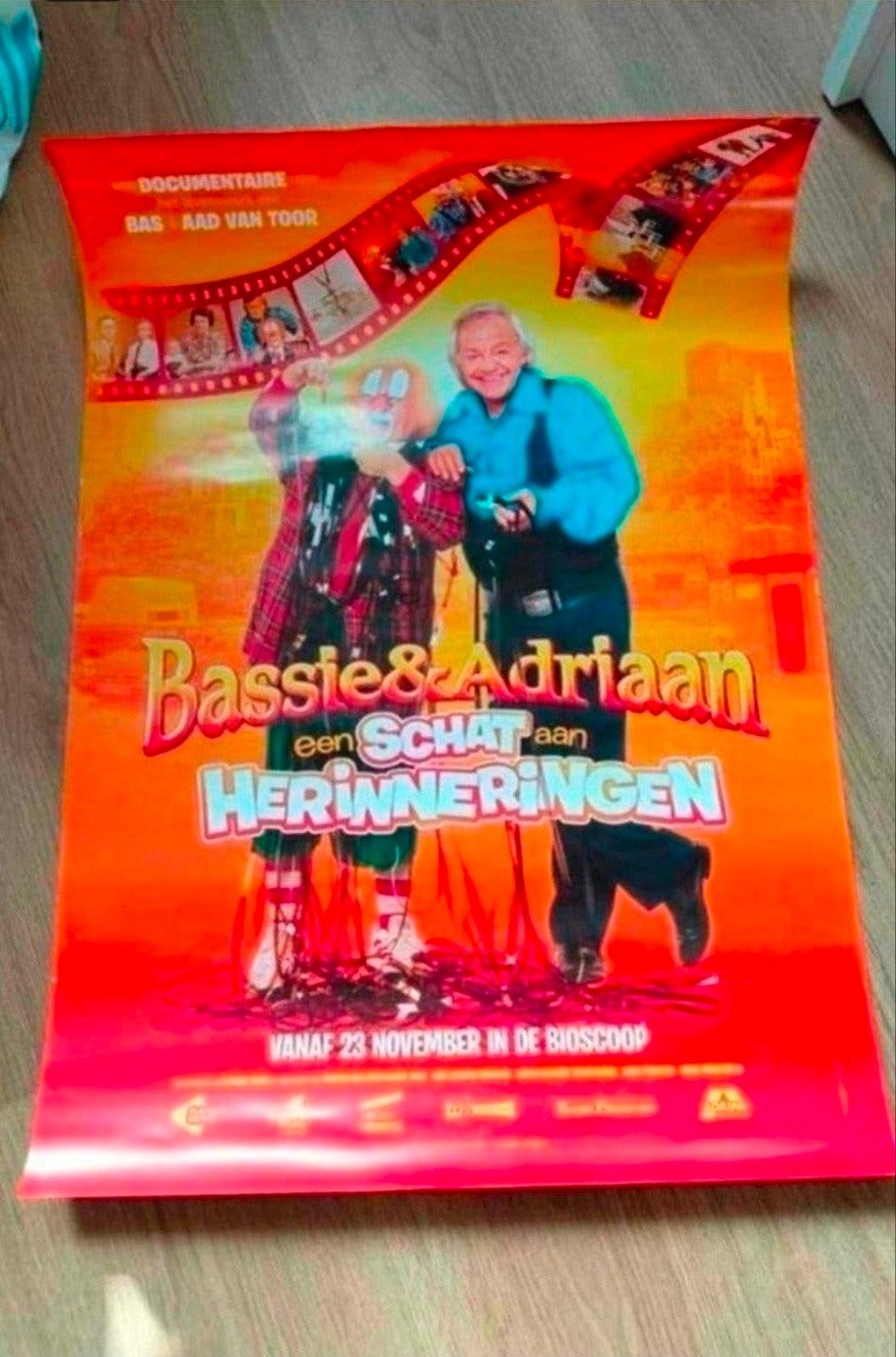 Bassie en Adriaan. Schat aan Herinneringen poster., Rechthoekig Staand, Ophalen of Verzenden, Zo goed als nieuw, A1 t/m A3