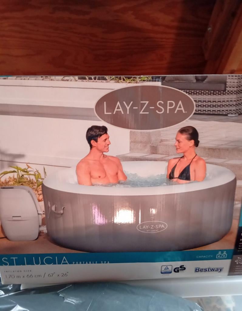 LAY-Z- SPA 2 persoons opblaasbare  jacuzzi, Tuin en Terras, Bubbelbaden en Hottubs, Ophalen, Zo goed als nieuw, Filter, Opblaasbaar