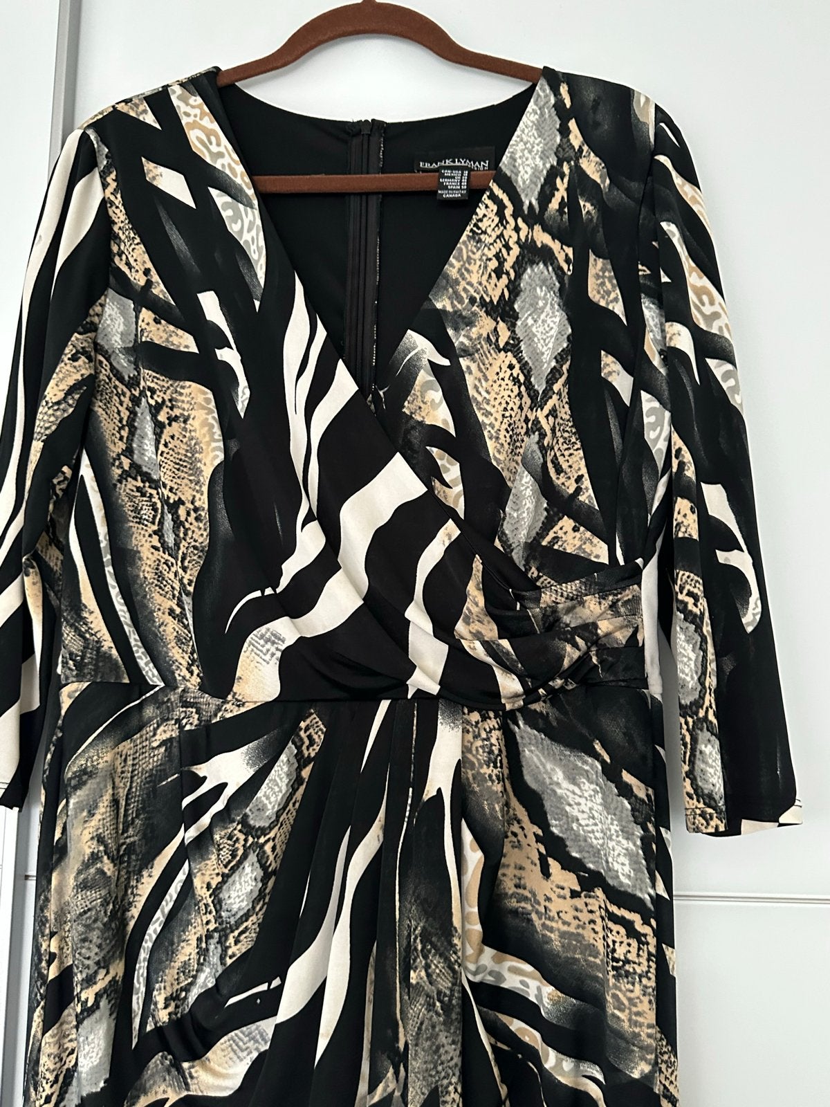 Frank Lyman jurk met dierenprint - Maat 42/44, Kleding | Dames, Meerkleurig, Maat 46/48 (XL) of groter, Ophalen of Verzenden, Zo goed als nieuw