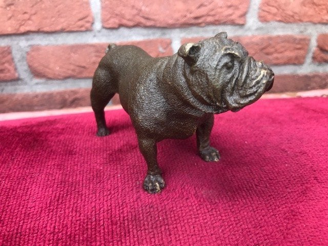 bronzen beeldje van een Engelse bulldog, Ophalen of Verzenden, Brons