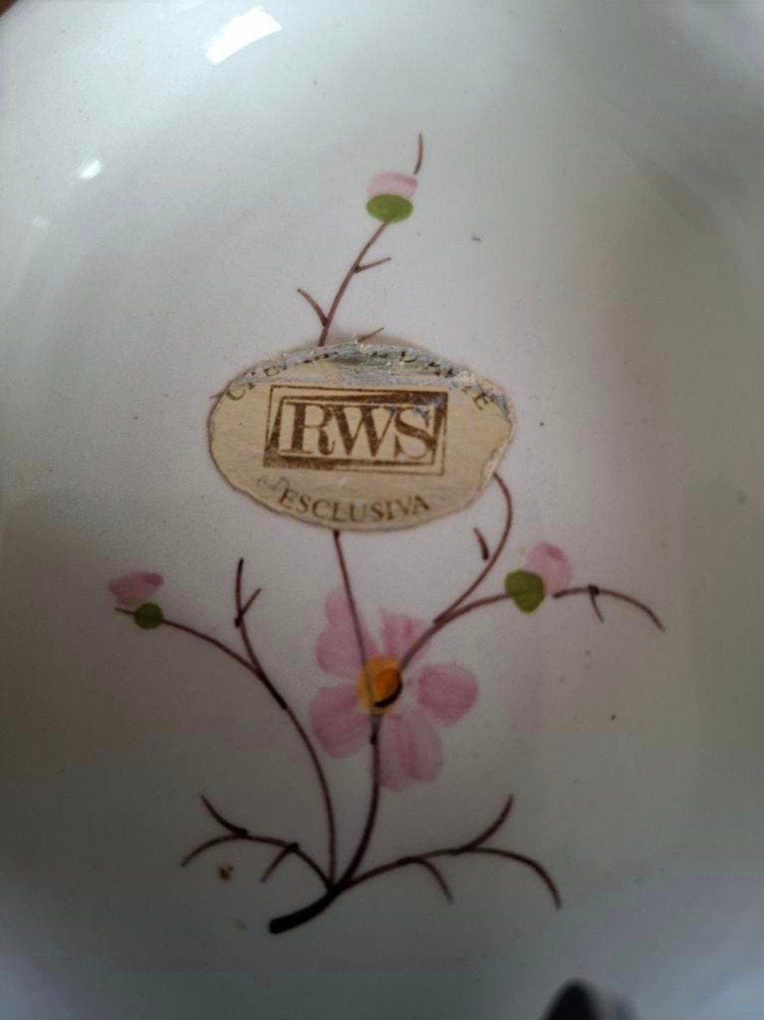 RWS Esclusiva Porseleinen Schaaltje met Roze Bloemen, Ophalen of Verzenden