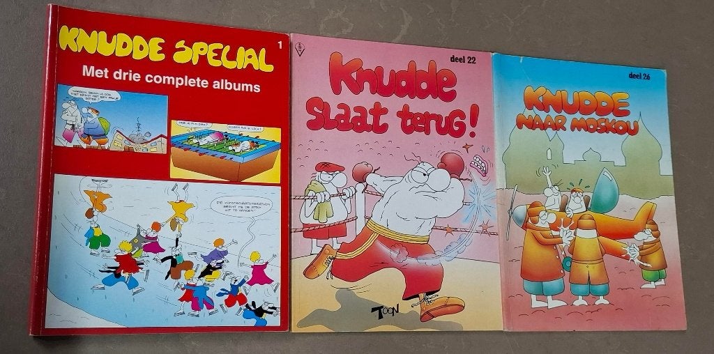 5 x F.C. Knudde stripboeken, Meerdere stripboeken, Ophalen of Verzenden, Gelezen, Toon van Driel