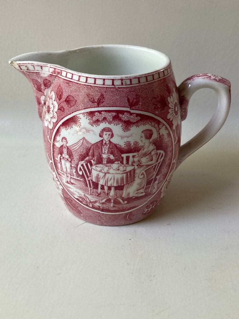 Societe Ceramique melk kannetje Tea Drinker rood, Antiek en Kunst, Ophalen of Verzenden