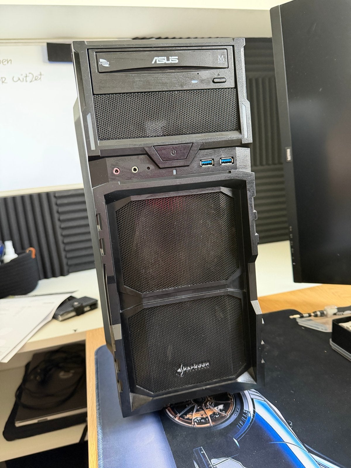 Sharkoon PC-behuizing met ASUS DVD-brander, Computers en Software, Ophalen of Verzenden, Gebruikt