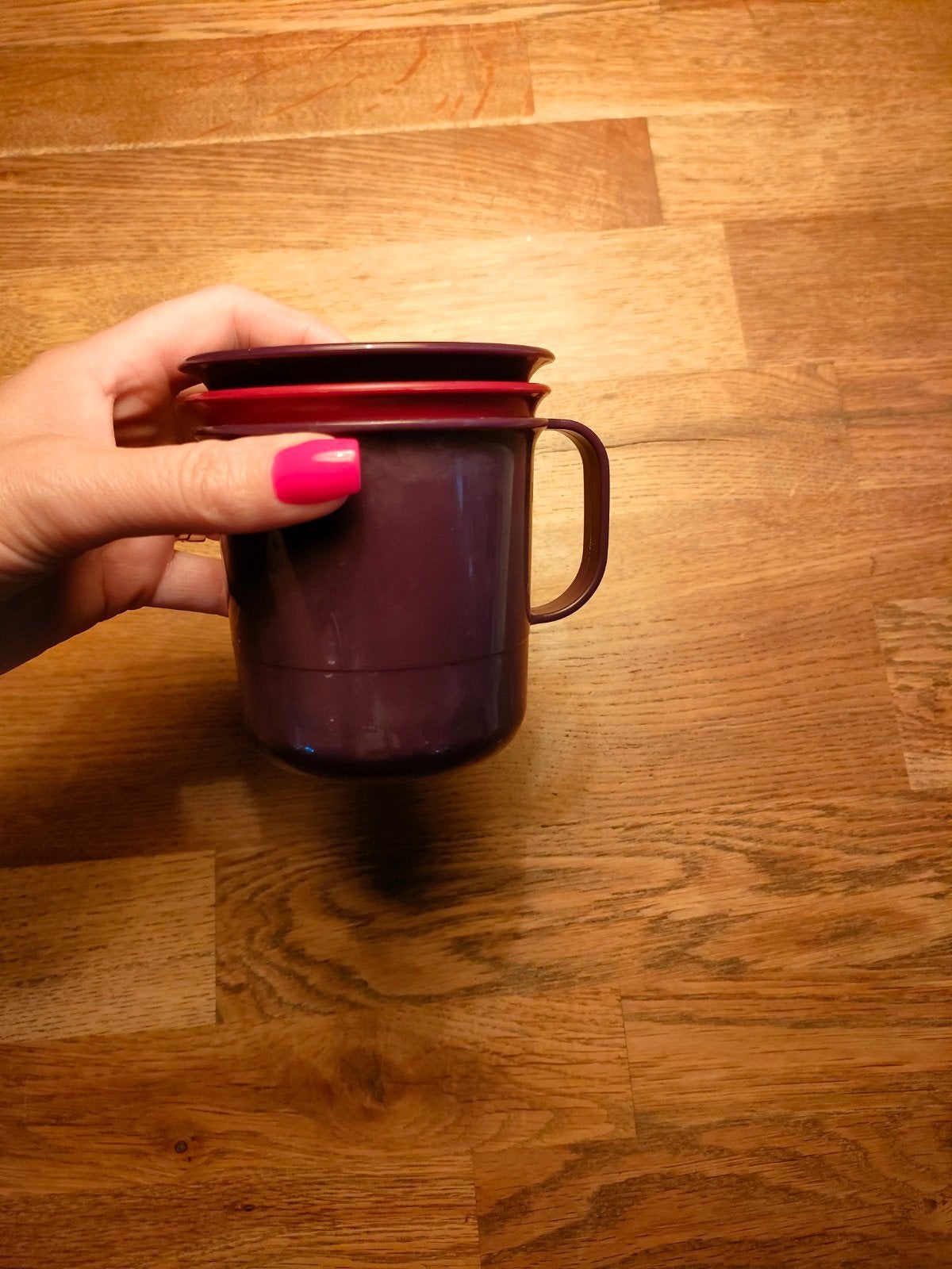 Thee/ koffiemok met filter en deksel van Tupperware, Ophalen of Verzenden, Overige typen