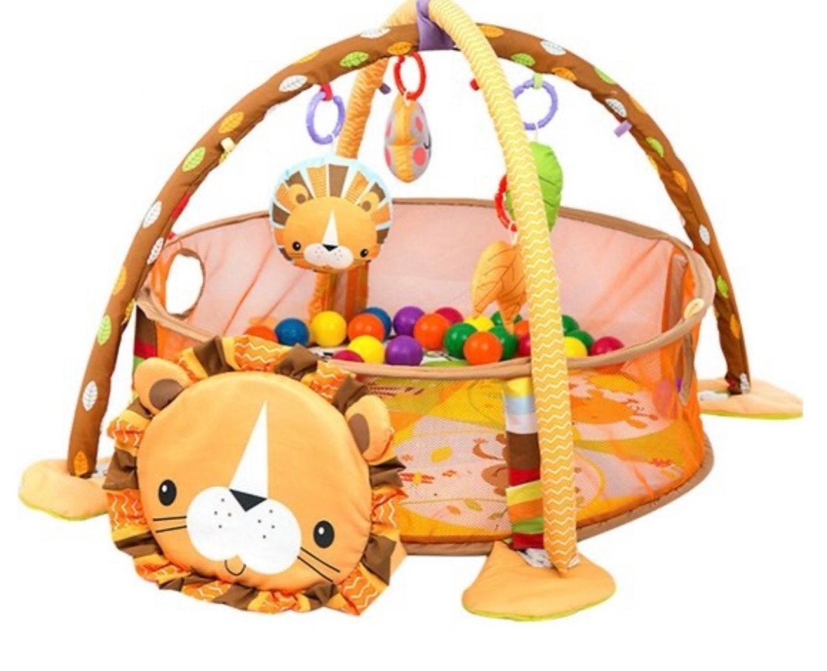 Babygym met ballenbak en leeuw design - Extra ballen!, Ophalen, Nieuw, Babygym