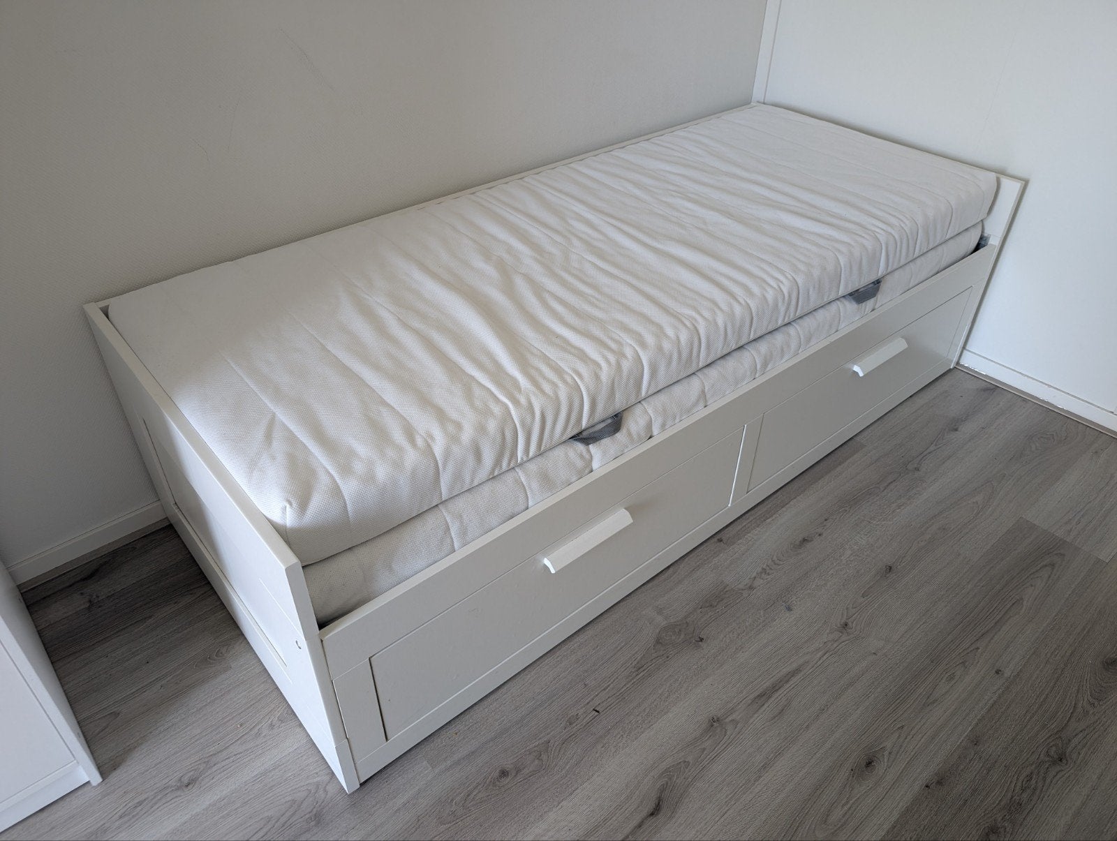 IKEA Brimnes Bedbank - GRATIS LEVERING IN NIJMEGEN, Ophalen, Gebruikt, Modern, functioneel, Wit